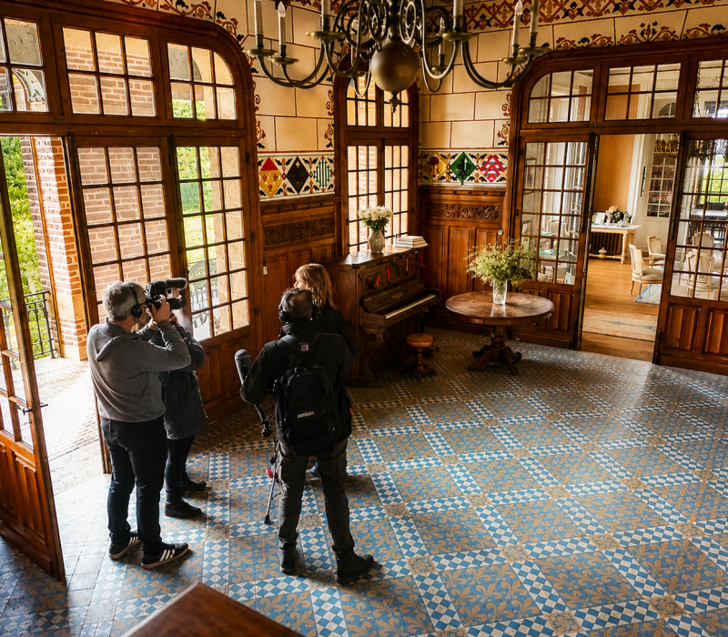 Tournage de film au Chateau de Brocéliande