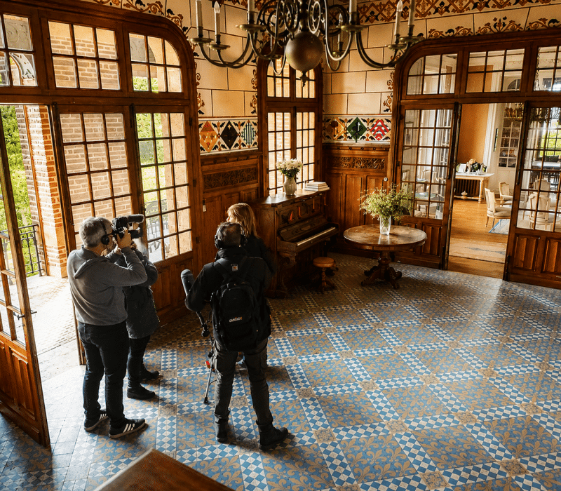 Tournage de film au Chateau de Brocéliande